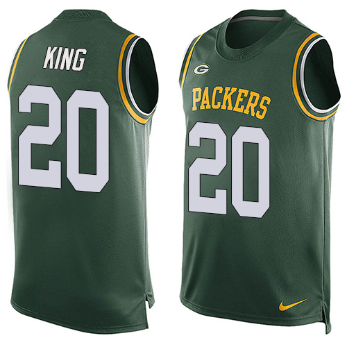 Nike Packers #20 Kevin King Green Team Color Men's Stitched NFL Limited Tank Top Jersey - Click Image to Close